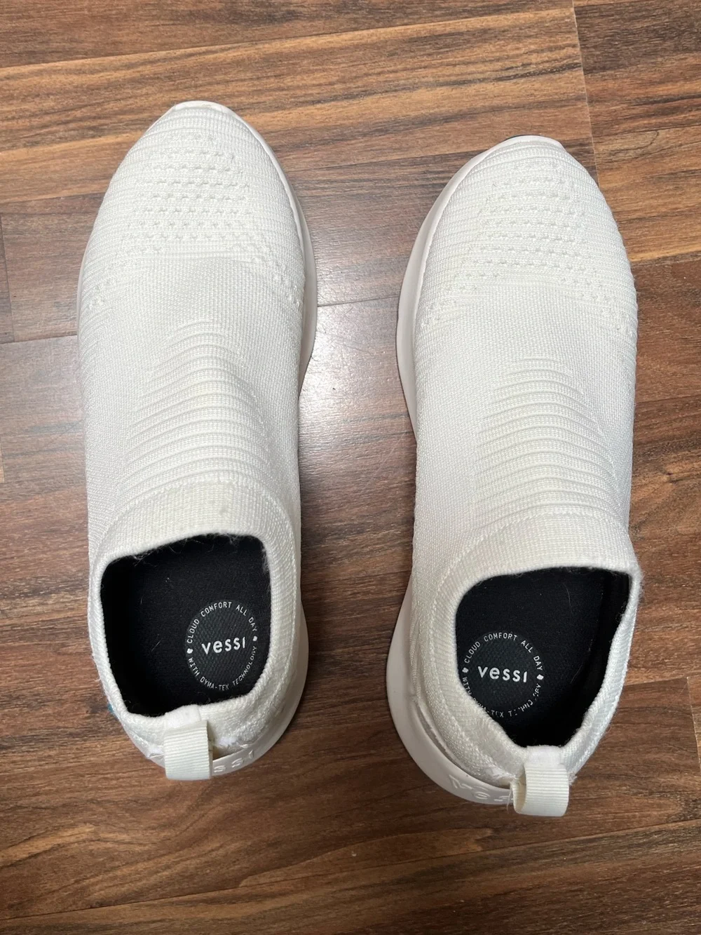 Slip-On Knit Woman’s Sneakers in White - Picture 2 of 4